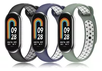 Correa Para Xiaomi Mi Band8 Silicona Hombre Mujer Sport 3pcs