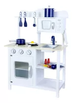 Cocina Infantil De Madera Blanca / Celeste / Rosa - Kidscool