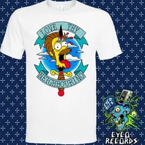 Los Simpsons - Ned Flanderslove Thy - Animacion - Polera- Cy