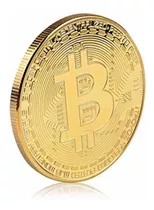 Moneda Fisica Bitcoin Btc - Banada En Oro  |  Pesada | 30gr 