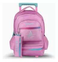 Mochila Escolar Footy Big Kids Star 1041 Color Lila Diseño Lisa 29l