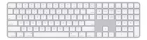 Teclado Bluetooth Apple Magic Keyboard Con Touch Id Y Teclado Numérico Qwerty Español Latinoamérica Color Blanco - Distribuidor Autorizado