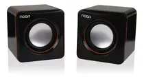 Parlantes Para Pc Notebook Netbook Audio 1w Hi-fi Usb Mini Plug Noga Ng-106 Negro Usb