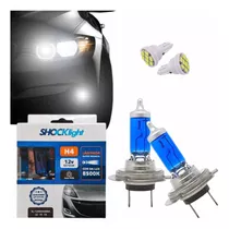 Par De Super Branca Farol Carro 8500k Efeito Xenon Led T10