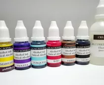 Alcohol Ink Tintas X6 Colores A Elección + Blender Activador