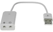 Adaptador De Áudio Microfone Usb 7.1 Placa De Som Externa 3d