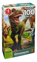 Quebra Cabeça - Dinossauros 100 Peças