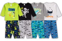 Kit 4 Pijama Infantil Menino Calça Blusa Inverno Atacado