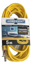 Extensión Eléctric Cable Vulcanizado De 3 Tomas 5m Homelight