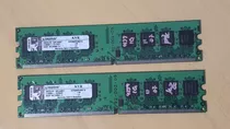 Memória Ram Kingston Kvr800 Ddr2 2gb (2x 1gb)