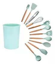 Kit 12 Utensilios Cocina Reposteria Durables Uso Profesional Color Agua