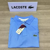 Camisa Polo Lacoste Sport Big Croc Azul Piquet Premium 