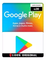 Cartão Presente Google Play 30 Reais Gift Card Free Fire Br