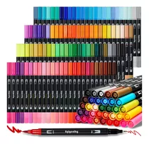 Eglyenlky Marcadores De Colores Para Libros De Colorear Par. Color 100 Colores-negro