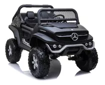 Carrito Eléctrico Para Niños Importway Mercedes Benz Unimog, Color Negro, Cargador, Voltaje 110 V/220 V