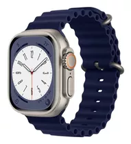 Pulseira Oceano Para Apple Watch Series 7 8 9 44mm 45mm 49mm Cor Azul-marinho Largura 0