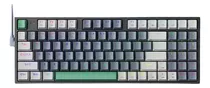 Teclado Gamer Machenike K500-b94 Qwerty Machenike Brown Cor Cinza Com Luz Rgb