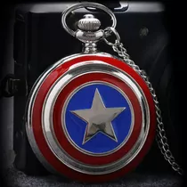 Reloj Colgante Collar De Capitán América De Colección!