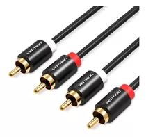 Cabo Audio 2 Rca Macho Blindado Dj Cobre Som 1m Vention