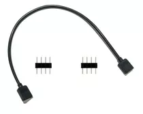 Cabo Extensor Rgb 4 Pinos - 50cm + Conector Macho 4 Pinos