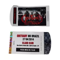 Obituary - Par De Ingressos Do Show Em Sp 2014