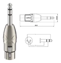 Adaptador Conversor De Cannon Xlr Hembra A Plug Stereo 6.3