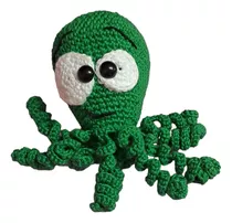 Pulpo Amigurumi Hipoalergénico De Apego Artesanal En Caja 