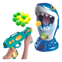Brinquedo Tiro Ao Alvo Mira Certa Tubarão C/ Pistola