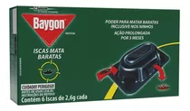 Inseticida Isca Mata Baratas Baygon Caixa 6 Unidades 2,6g Cada