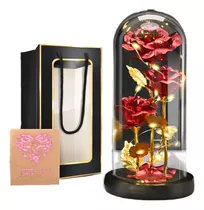 Regalo Perfecto Rose De Flor Eterna Con Luces Led