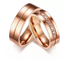 Anillo Argolla Compromiso Ilusion Rose Gold Matrimonio