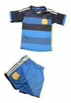 Conjunto De Football Argentina Niño Talle 4 Camiseta + Short