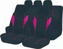 Juego Cubreasiento Universal Auto Negro Gris Fuxia Ix-46