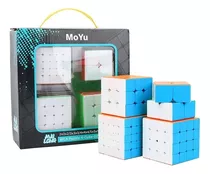 Kit Box Cubo Magico  Mofangjiaoshi Mf2s+mf3rs+mf4s+mf5s