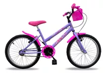 Bicicleta Aro 20 Infantil Feminina Bike Bella Com Cestinha 