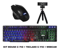 Kit Mouse Teclado E  Webcam Kit Informática Ant2 Português