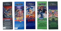 Quadro Mosaico 5 Placas Video Games Mega Drive Personagens