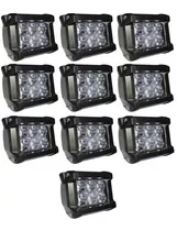 Kit X10 Faros Auxiliar De 6 Led 18w 12v-24v Moto 4x4 X2u