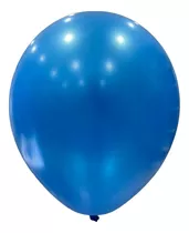 Pack X 10 Globos De  Latex Azul Perlado De 12 Pulgadas