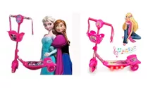 Patinete Infantil Barbie E Frozen Kit C/ Duas Unidades 