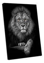 Marco Decorativo De Lona 60x90 - Lion Luxury Eyes Pb
