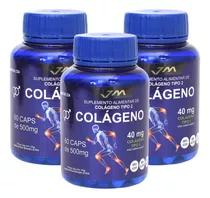 Colágeno Tipo 2 40mg 180caps (3 Potes) Jmsuplementos