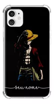 Capa Capinha Com Nome Personalizada Luffy One Piece Preto