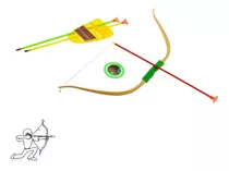 Arco E Flecha Brinquedo Infantil Arqueiro C/ Porta 3 Flechas