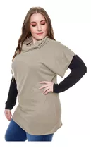 Chaleco Mujer Remeron Cuello Volcado Talle Grande Lanilla 