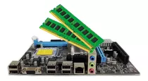 Kit Placa Mãe 775 G41 + 8gb(2x4gb) Memória Ddr3 1333mhz Nova