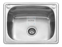 Pileta/bacha De Acero Inox Cocina Sobreponer 53x38x20 Acra