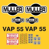 Kit Adesivos Compatível Rolo Compactador Muller Vap55 R421