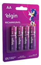 Pilha Aa Elgin Recarregável 82175 Cilíndrica Kit De 4 Unidades 2700 Mah