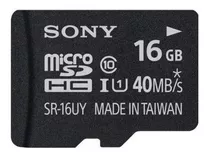 Memoria Sony Micro Sd Hc 16 Gb Clase 10 Ultra Rápida Cámaras